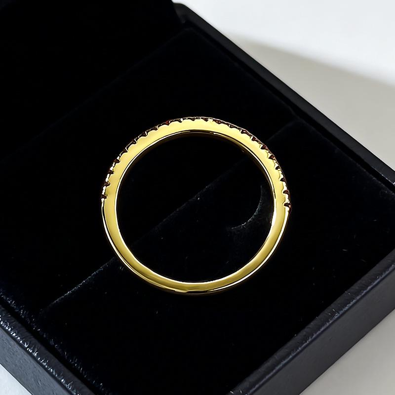 Luoxi Temple S925 Silver Half Circle Diamond Stackable Ring Set