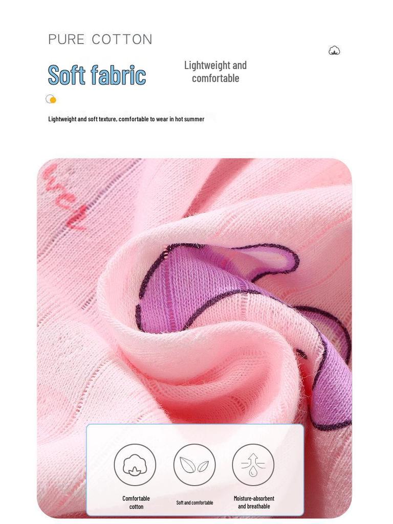 Girls' Summer Pajama Set: All-Cotton Tank Top & Short Skirt with Suspenders - Sweat-Absorbent Baby Homewear for Air Conditioning Comfort