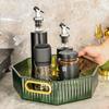 Turntable Storage Box Portable Fruit Basket Suitable for Cabinets Storerooms Kitchen Countertops Refrigerator Offices