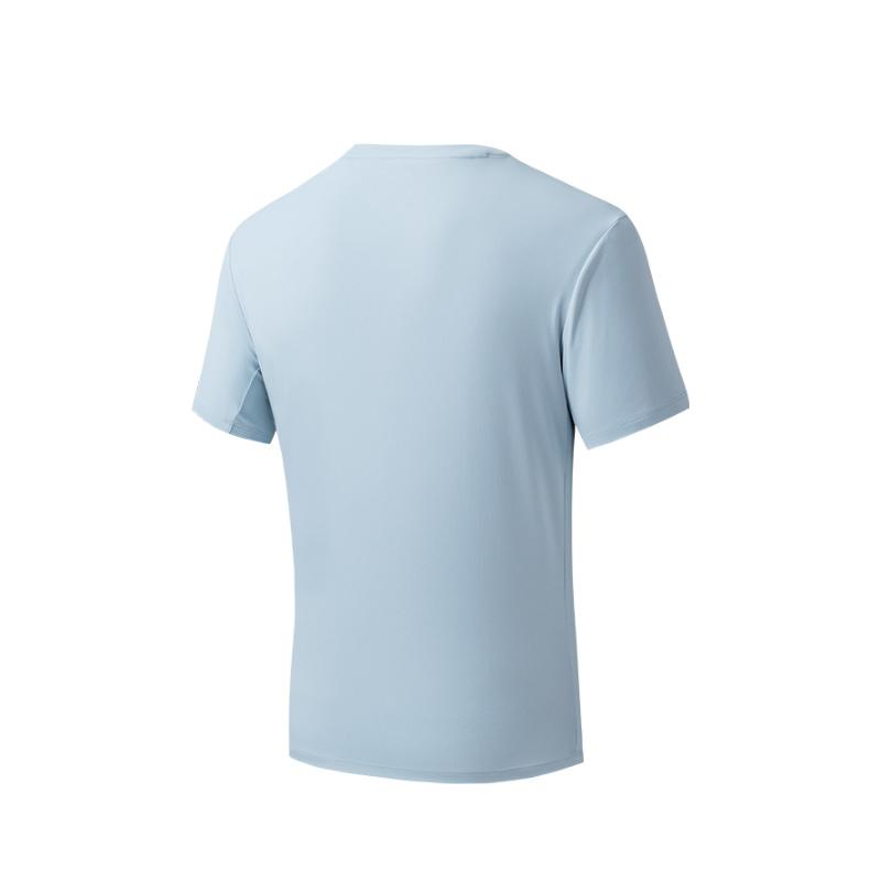 Anta Comfortable Breathable Simple Casual Versatile Short Sleeve T-Shirt Men Tops Wing-Blue 952527114-8