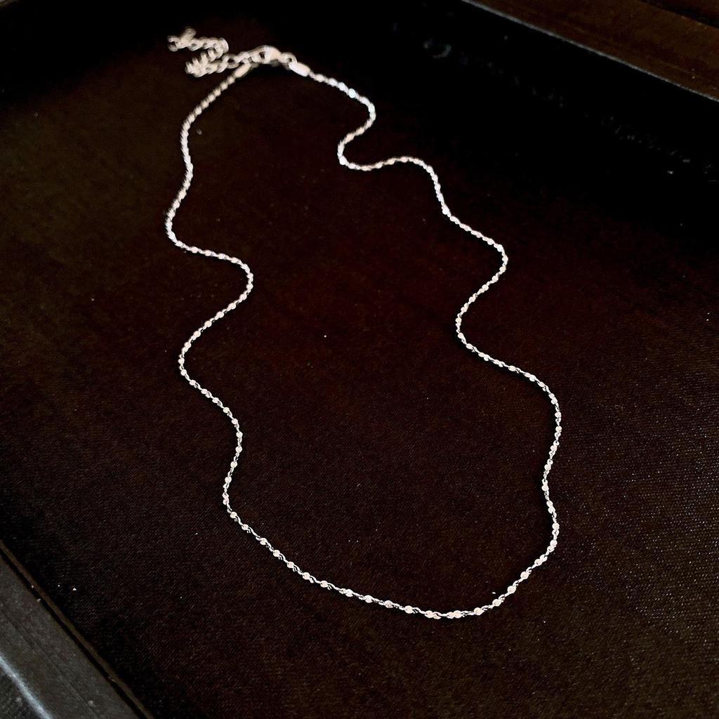 Goldbarren Bohnen Halskette - Edelstahl, Nischendesign, Schlichte Schlüsselbeinkette, Vielseitiger Modeschmuck