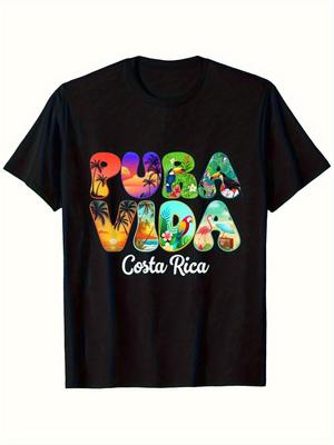 Top Pick Mens Costa Rica Tropical Graphic TShirt