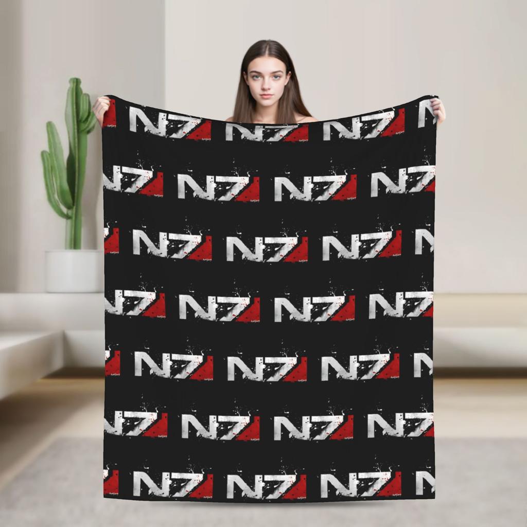 Mass Effect Garrus Vakarian Blanket  Flannel Funny Warm Throw Blanket for Coverlet Summer