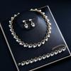 4Pcs Bohemian Style Pearl Jewelry Set Zinc Zinc Alloy Women Jewelry Suit Necklace Earrings Bracelet Set  Party