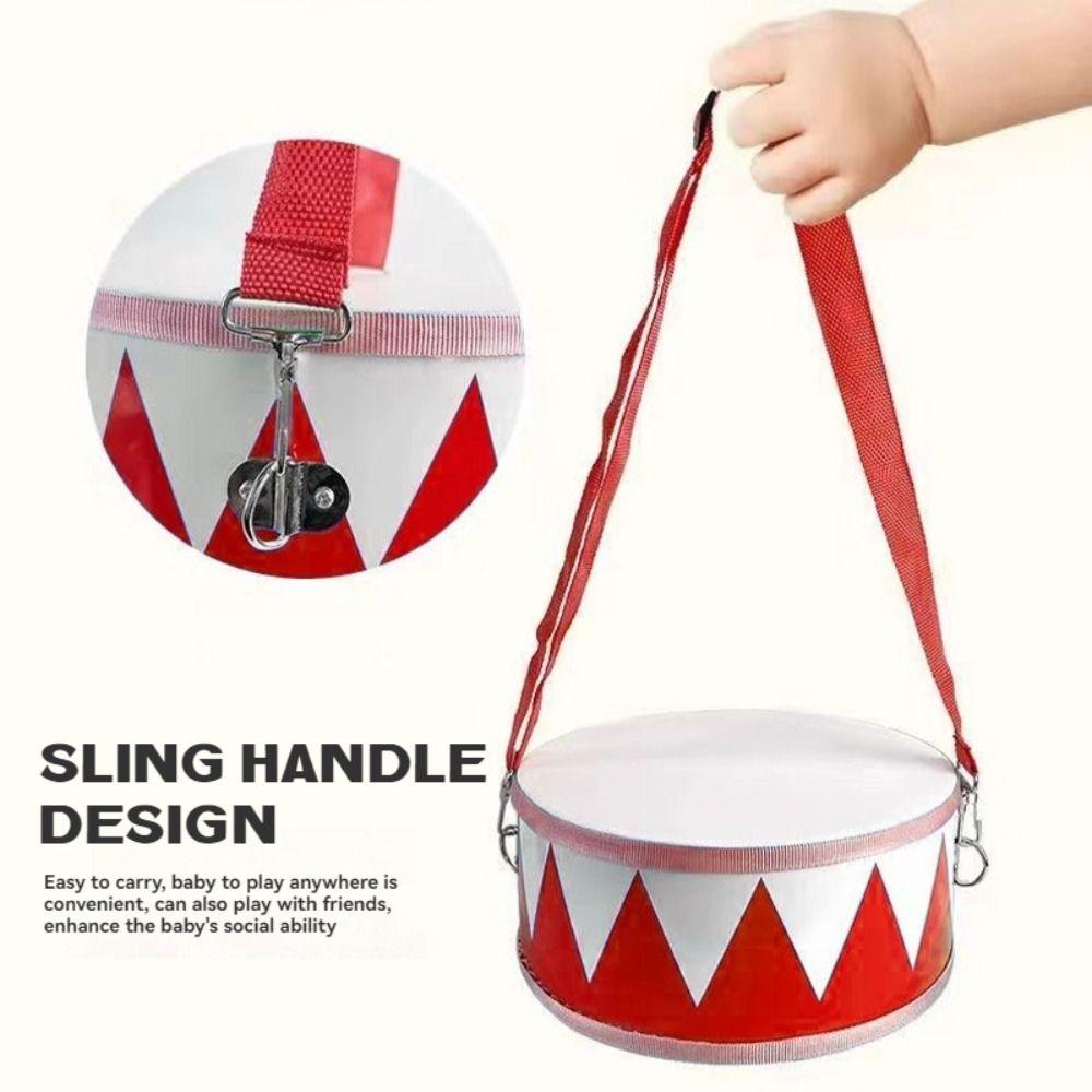 Double Sided Musical Instrument Toys Montessori Wood Kids Drum Toys  Children Preschool