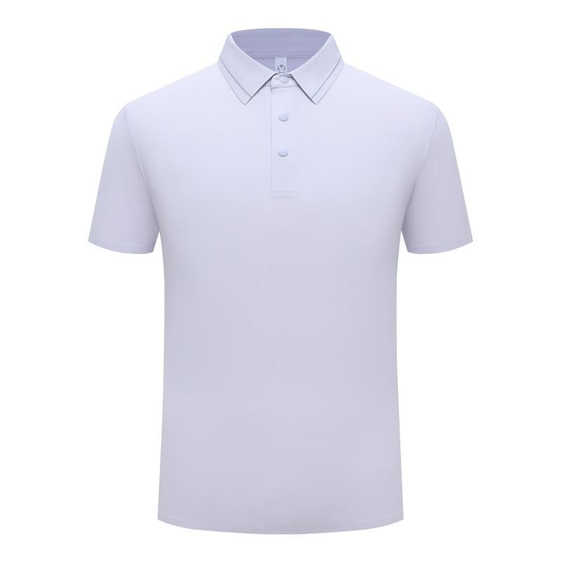 Ice Silk Cool Sunscreen Polo Shirt Men'S Short-Sleeved Summer Solid Color Lapel Light T-Shirt Bacteriostatic Half-Sleeve