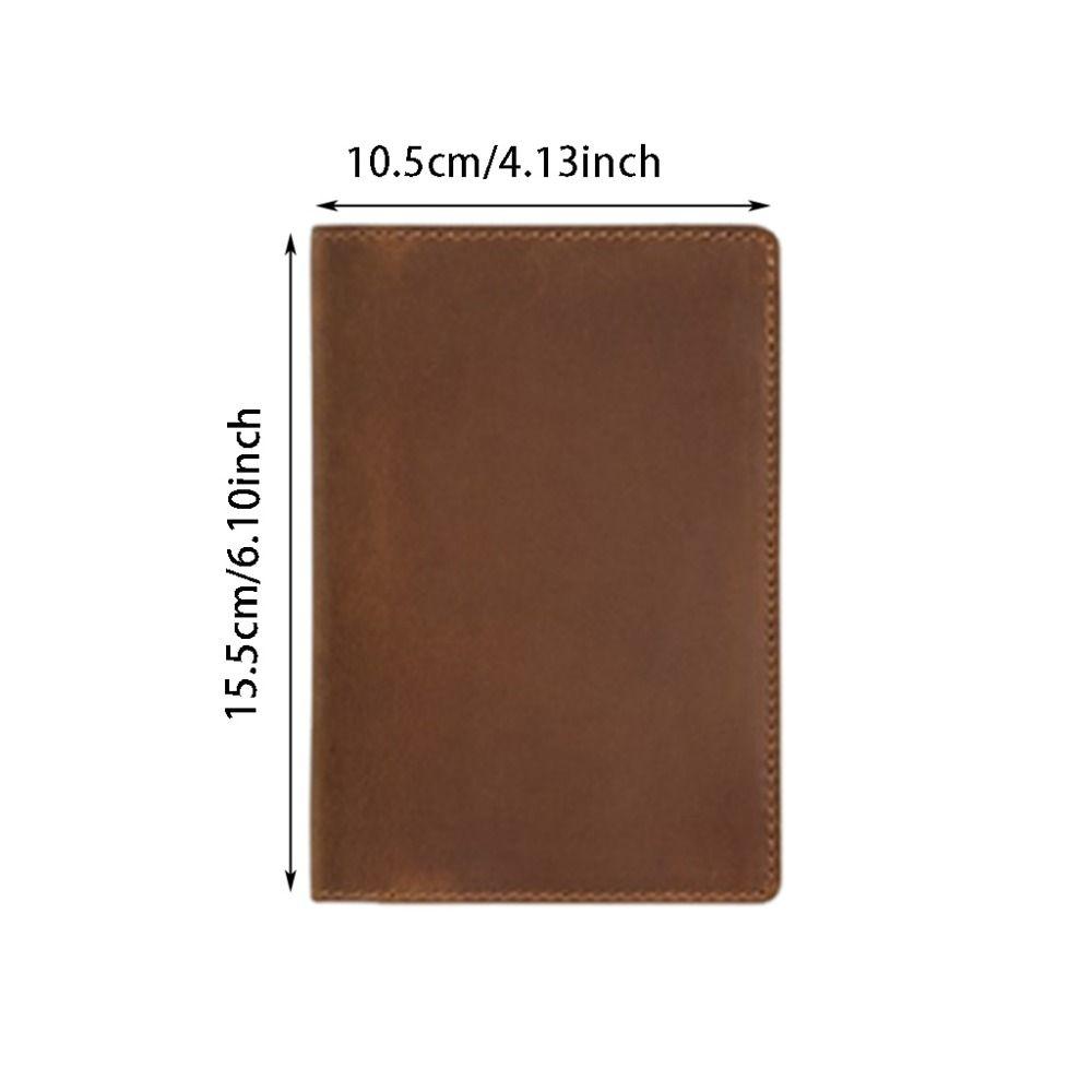 Crazy Horse Leather Genuine Leather Notebook Pen Slot Leather Journal Cover Gift for Men