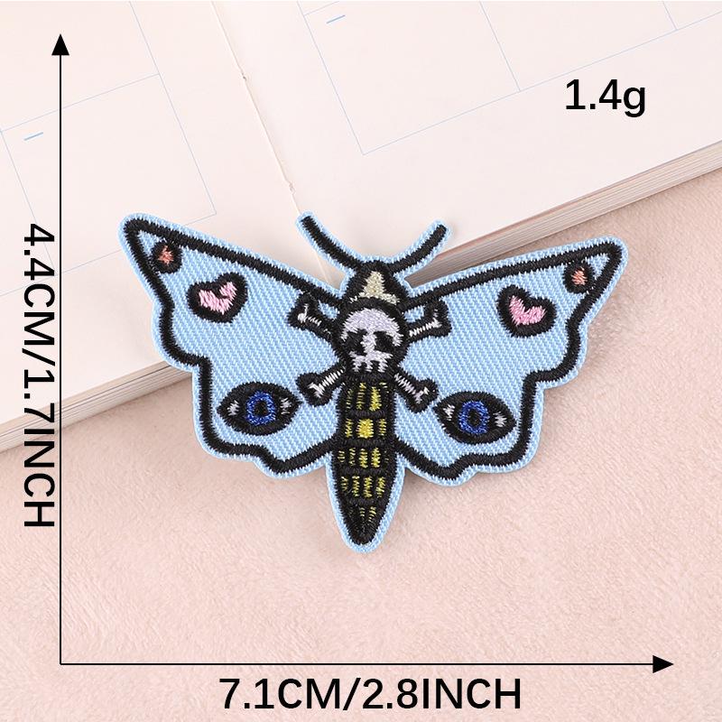 Custom Skull Ghost Butterfly Embroidered Cloth Patch for DIY Clothing
