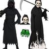 Costume da Morte di Halloween per Bambino Ragazzo Ragazza, Include Veste, Falce, Maschera, Guanto