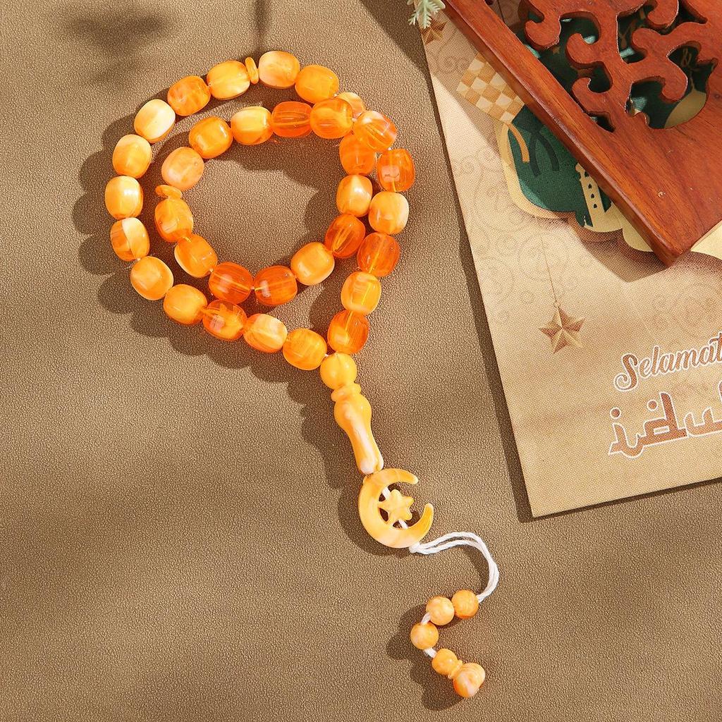 Bransoletka modlitewna Tasbih z 33 koralikami w stylu arabskim - Muzułmańskie koraliki różańca do chwały