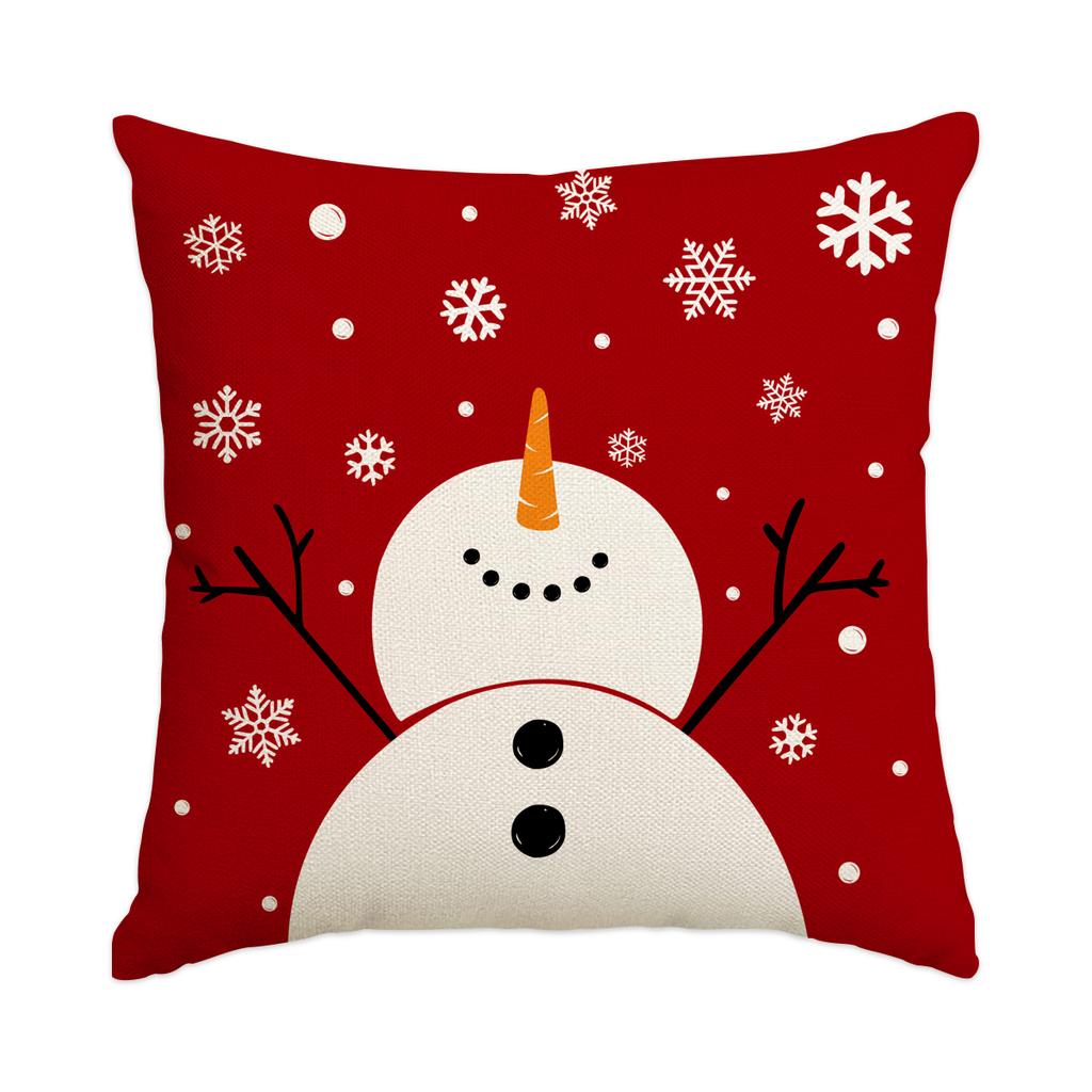 1Pc/4Pcs Christmas Pillow Cover, Merry Christmas Hello Winter Vacation Sofa Cushion Cover Decoration Living Room Cushion Cover