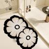 Super Absorbent Flower Pattern Non-Slip Mat Beautiful Entry Door Mat Decorative Door Mat  Kitchen