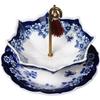 Ceramiczny zaparzacz do herbaty w kształcie parasola - Chińska niebiesko-biała porcelana, Filtr do liści luźnych z obrotowym designem, Wielofunkcyjny zaparzacz do herbaty Kung Fu