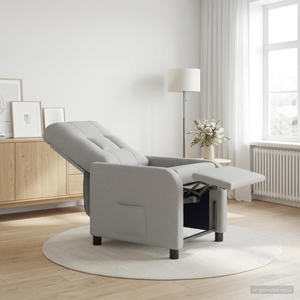 Recliner Cloud Grey Fabric