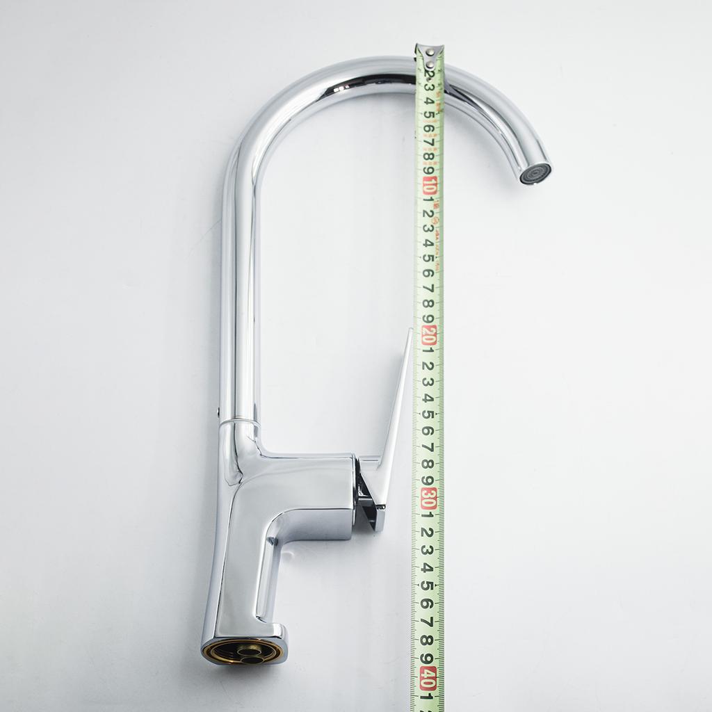 Deck Mounted Single Hole Zinc Hot and Cold Kitchen Sink Faucet Mixer Tap