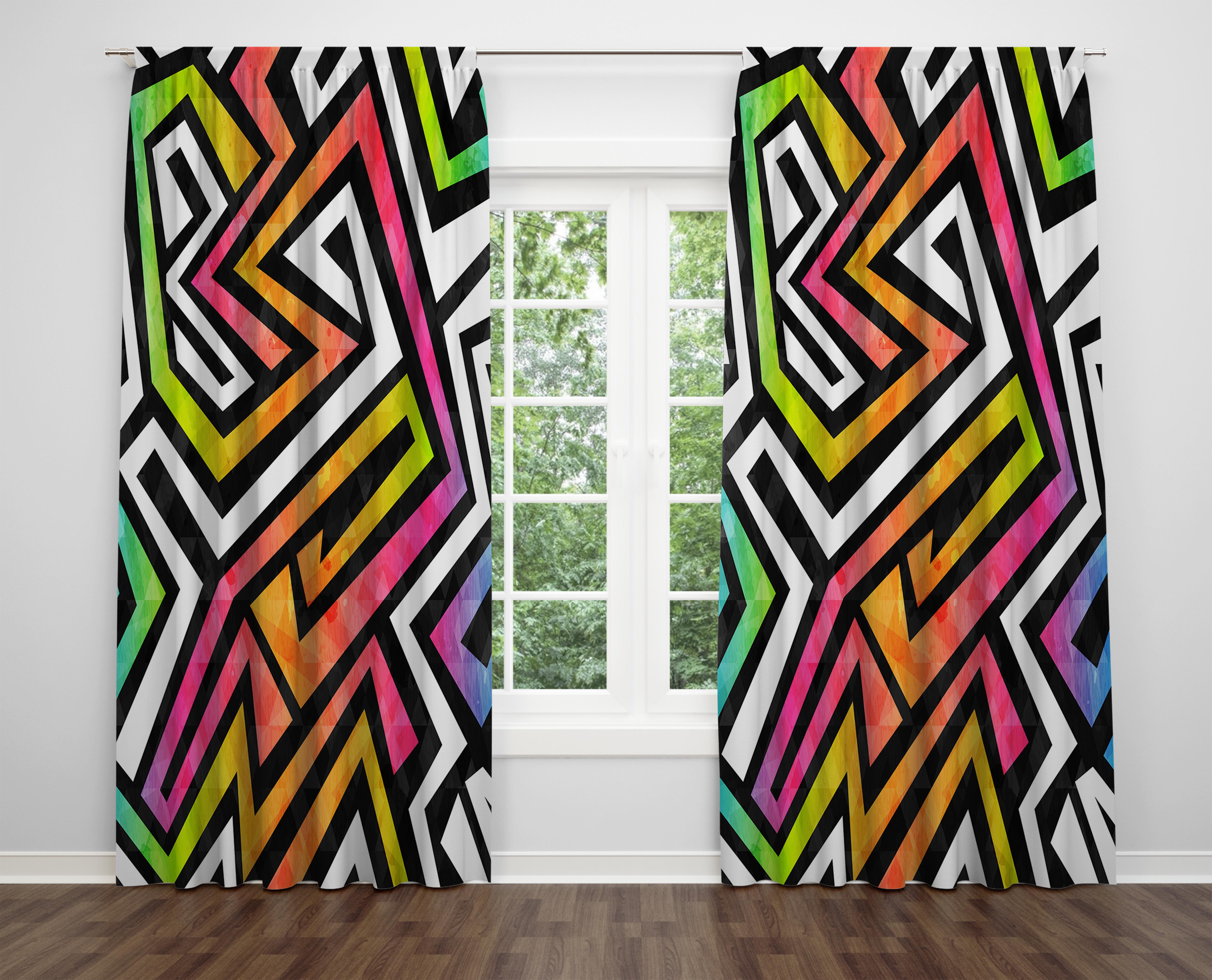 

Декоративний дизайн, високоякісна бавовняна тканина, ви можете вибрати одну або подвійну фіранку з крила 1 piece різнокольоровий