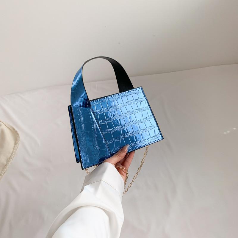 Trendy Chic Small Square Shoulder Bag For Women In Stylish Pink And Gold Options