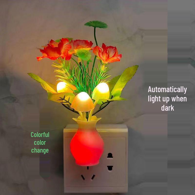 LED Night Light: Energy-Saving, Light-Sensor, 7-Color Changing Plug-In for Room