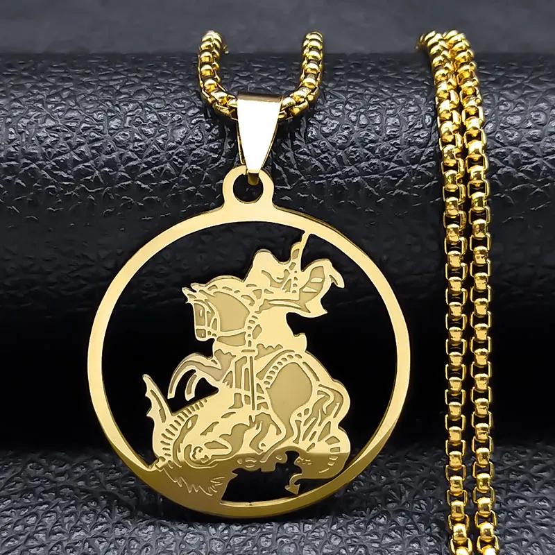 Amulet sedmi archandělů Náhrdelníky z nerezové oceli Muži Pečeť Šalamouna Talisman Náhrdelník Ochrana Obojek hombre N1162S2