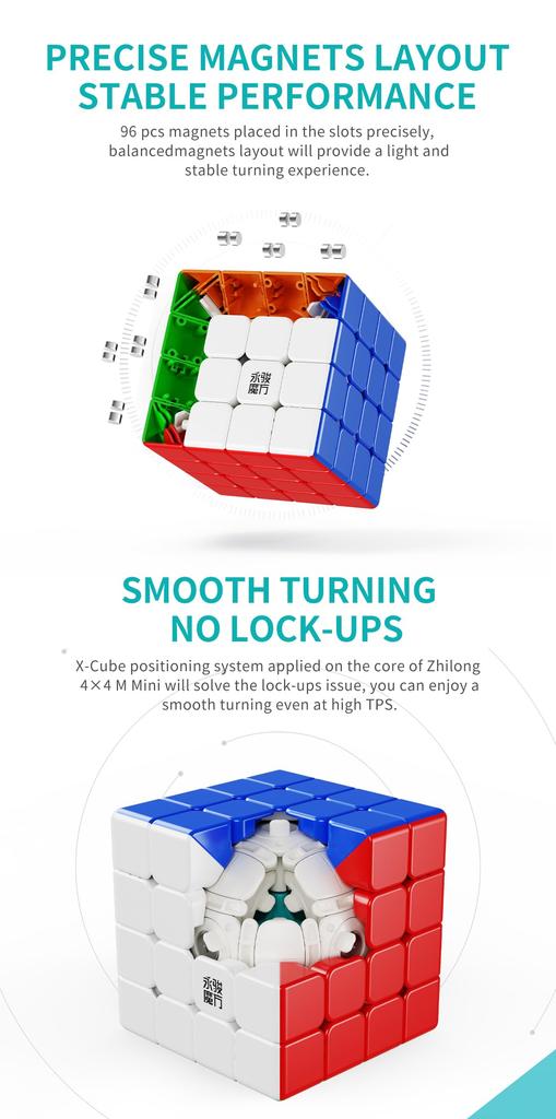 Kancharo ZhiLong Mini M Series [Authentic] Magnetic Competition Cube (4x4 UV) with Pouch