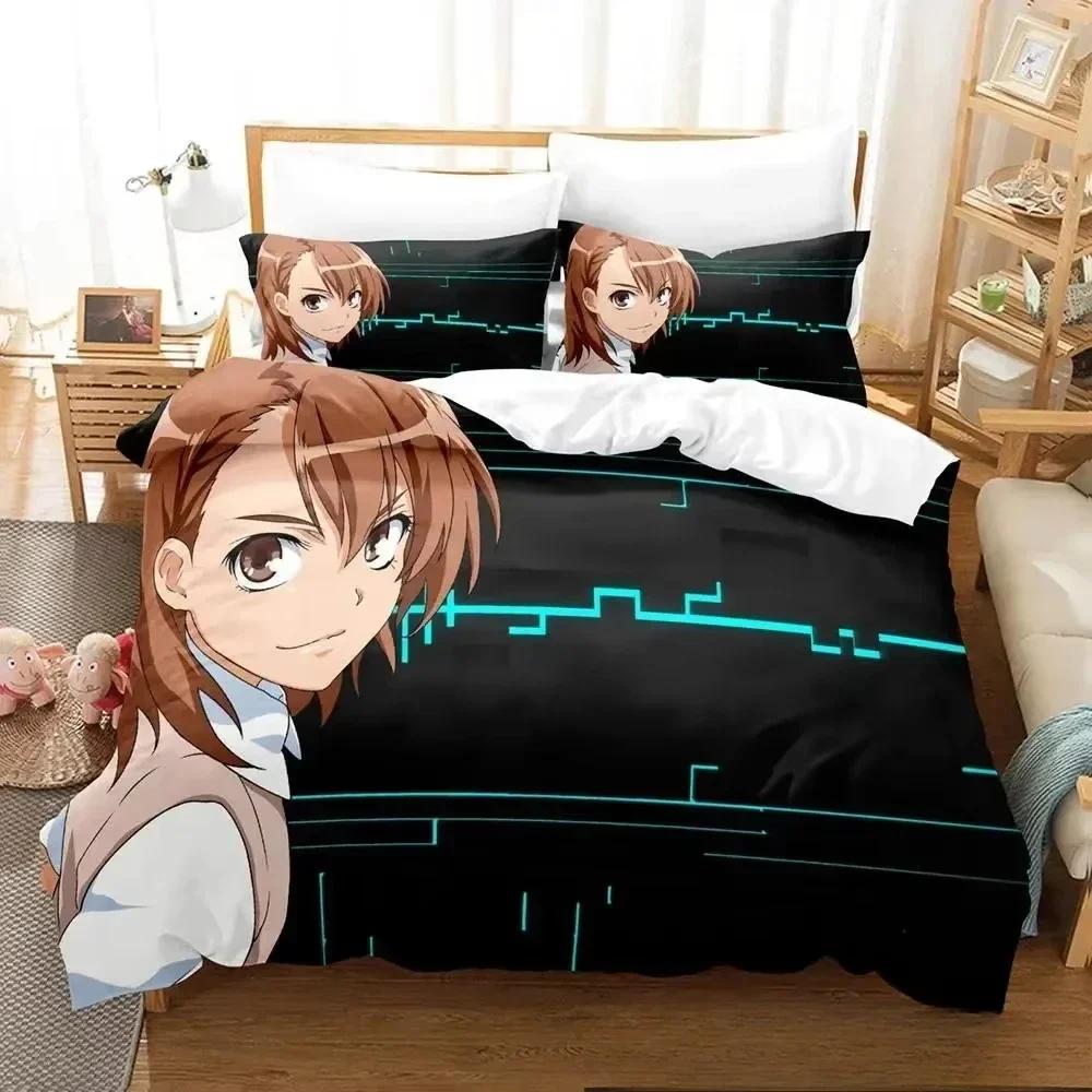 3D Misaka Mikoto A Certain Magical Index Railgun Beding Set Bedrom Soft Modern Bedspreads Comefortable Soft durable Quality Duvet Cover Pilowcase
