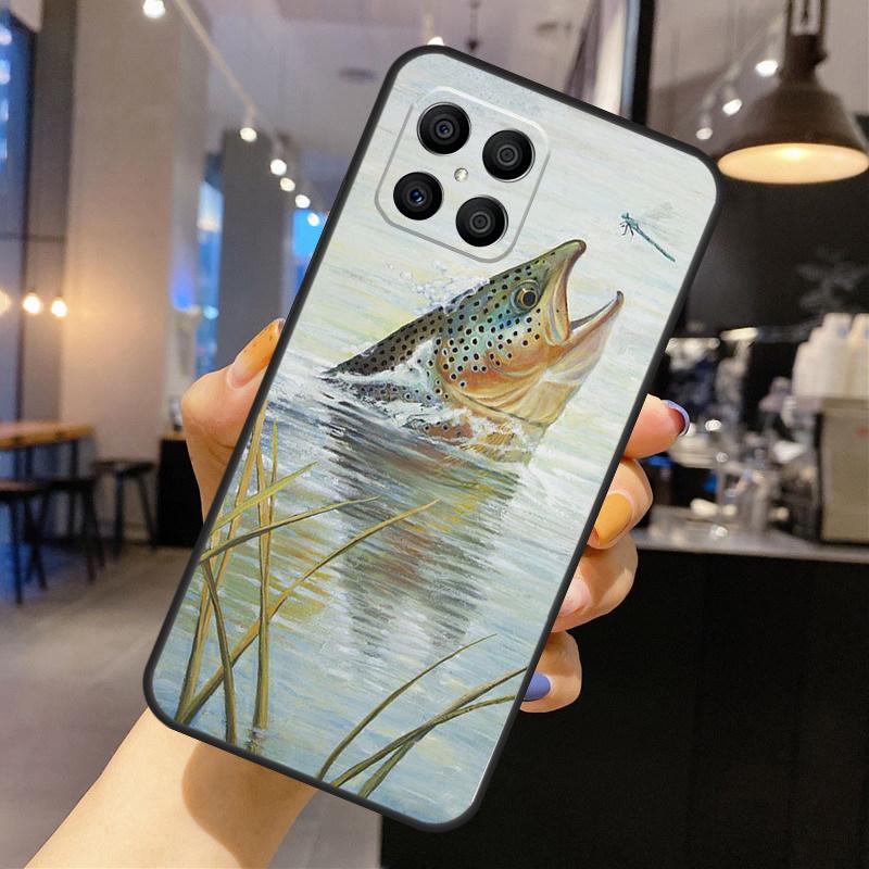 Trout Fish Fishing Case For Honor Magic 7 6 5 Lite Cover For Honor 200 400 Pro 50 70 90 X9 X8a X8b X9a X9b X9c