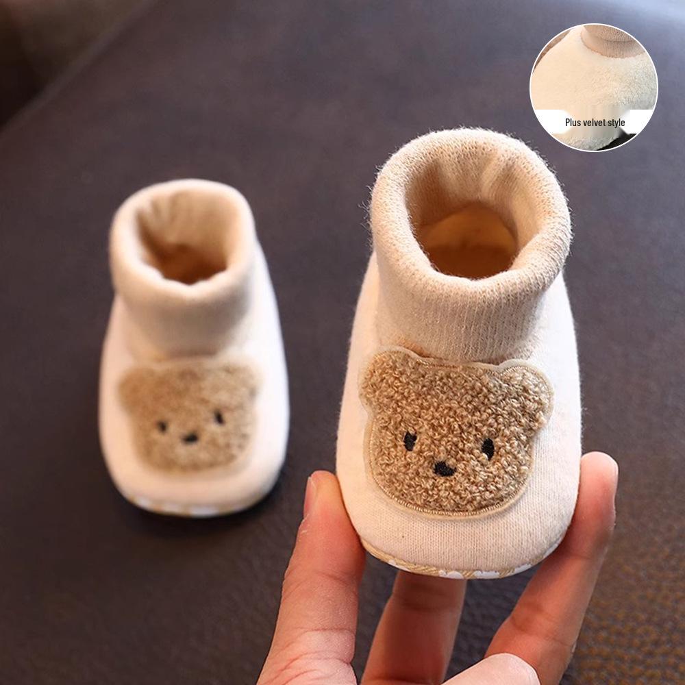 

Младенческие туфли с мягкой подошвой для предходящих 0-1-летних мальчиков и девочек - Нескользящая обувь для новорожденных, обучающихся ходьбе 11cm Inner Length