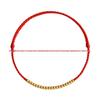 999 Gold Zodiac Red Bracelet: Crushed Disco Beads & Gold Luck Charm, Perfect Gift for Girlfriend