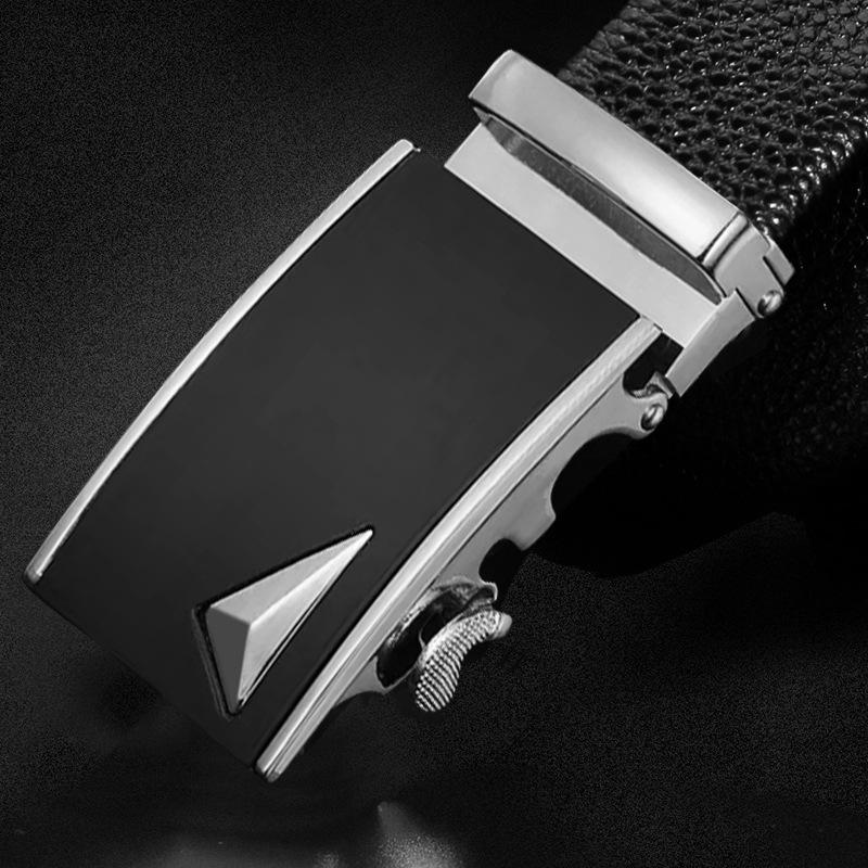 Men's Head Layer Cowhide Belt Automatic Buckle New Trousers Belt Casual Business Versatile Middle Aged and Young Men's Belt