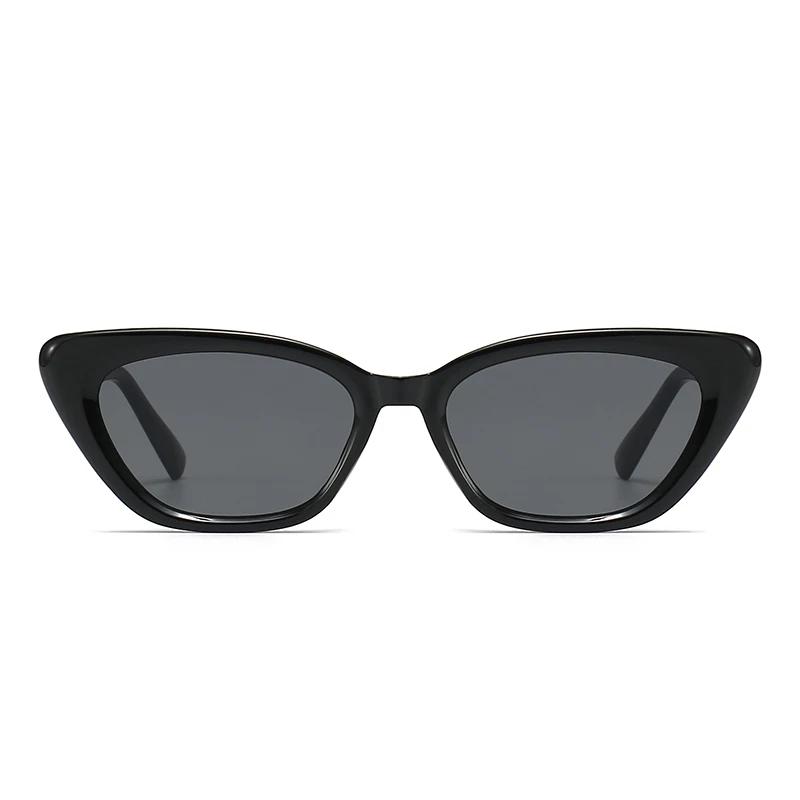 New Vintage Cat Eye Sunglasses Woman Retro Shades Black Sun Glasses Female Fashion Small Frame Mirror Square