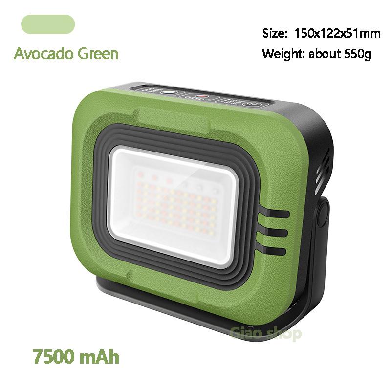 Solar Portable Camping Lamp Outdoor Spotlight Waterproof Flashlight Emergency Rechargeable Magnetic Work Lighting Decor