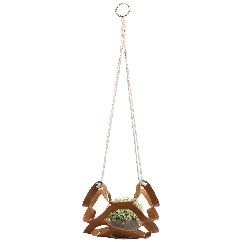 Large Hanging Planter Brown Plant Hanger Gardening Accessories Planter Shelf  Indoor Decor