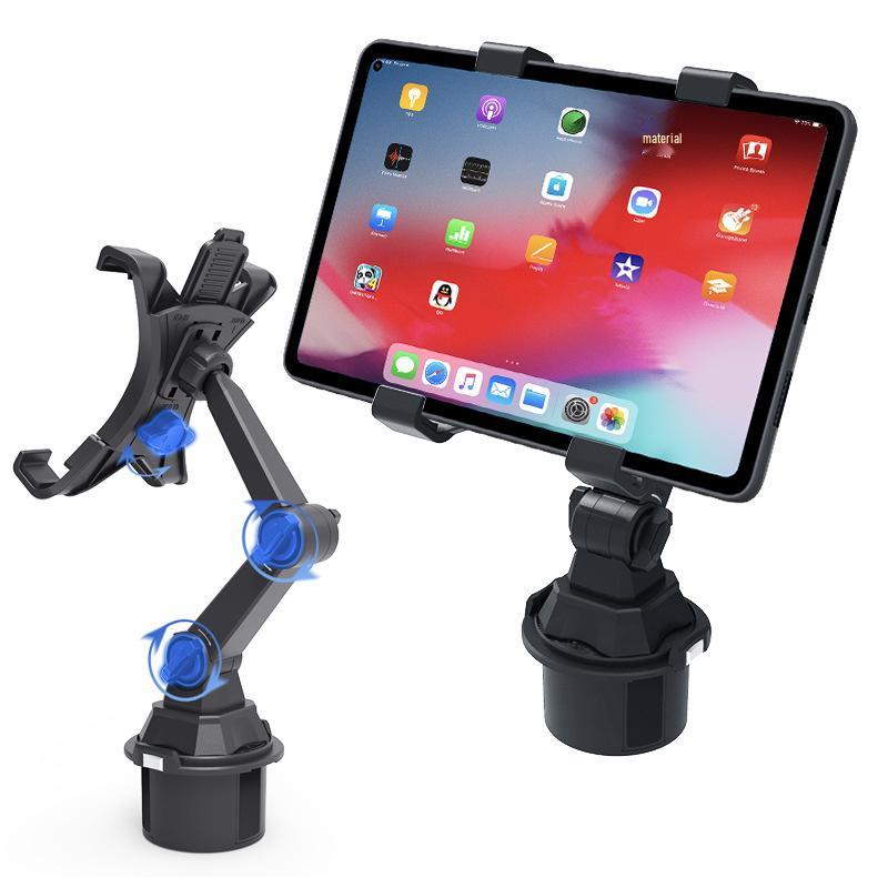 Supporto universale per auto 2-in-1 per porta bicchieri, telefono e tablet