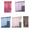 Elegant Rose Thread Curtains Bright Color Not Easy To Fade Vertical Look Encrypted Door Curtains