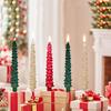 2PC/box Tree Shape Creative Wax Chirstmas Christmas Tree Candles Home Gold Powder Desktop Ornaments 25/13cm