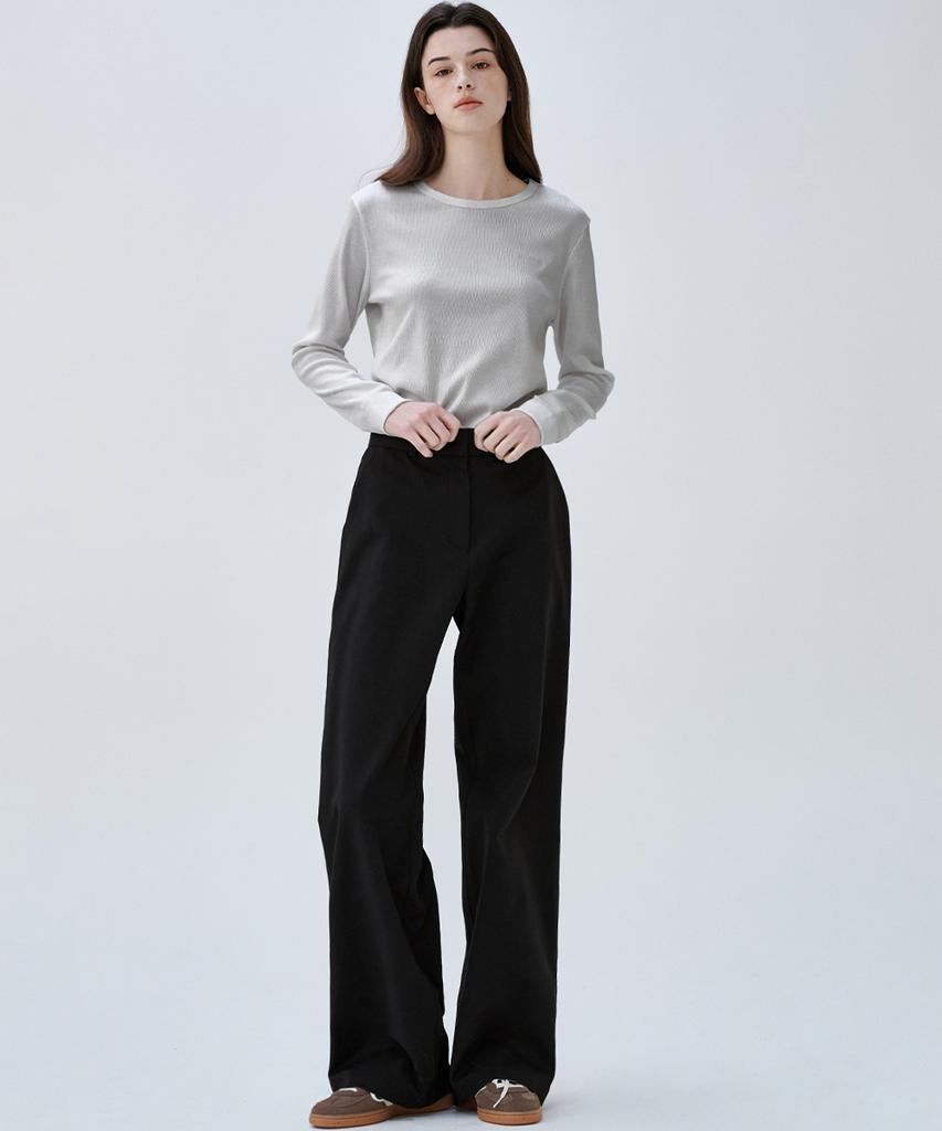 MALOUPE 5116 Ribbed Slim T-Shirt (Gray)