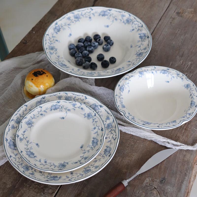 ZISIZ Niebieski Owoce Ceramiczny Talerz Obiadowy