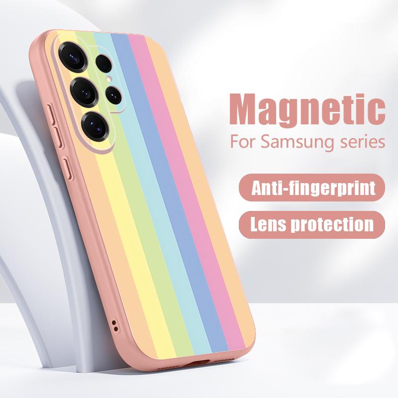 Watercolor Spots Print Case For Samsung S26 Ultra S25 FE S24 S24 Plus A57 A37 A17 A56 A36 A16 A55 A35 A15 A54 5G Magnetic Hybrid TPU+PC Matte Cover