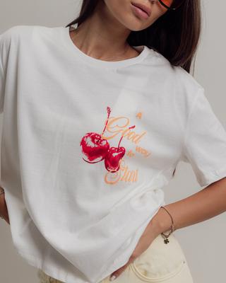 T-Shirt cherry Nisan 2118 S milchig