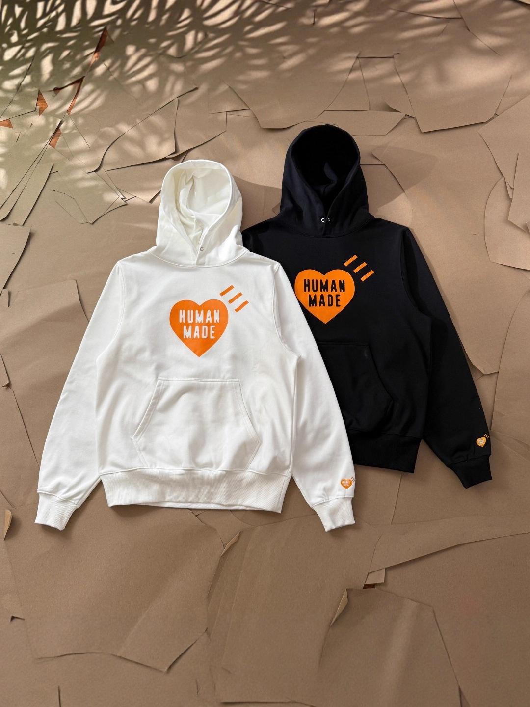 HUMM Heart Print Hoodie - Japanese Trendy Brand, Limited Edition Large белый