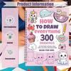How To Draw Everything 300 Drawings Book Step-By-Step Drawings Book Portable Travel Toddlers Boys Girls Educational Animal