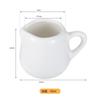 NIYANGLE Mini Milk Pitcher, 50ml, CoffeeMilk Jug, Ceramic White Milk Pot, Pack of 4