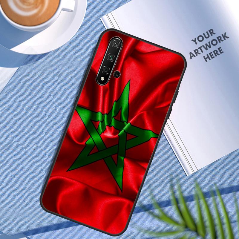 Morocco Moroccan Flag For Huawei Nova 11 12i 3i 7i 8i 9 10 SE Y60 Y61 Y70 Y72 Y73 Y90 Y91 P20 P30 Pro P40 Lite Case