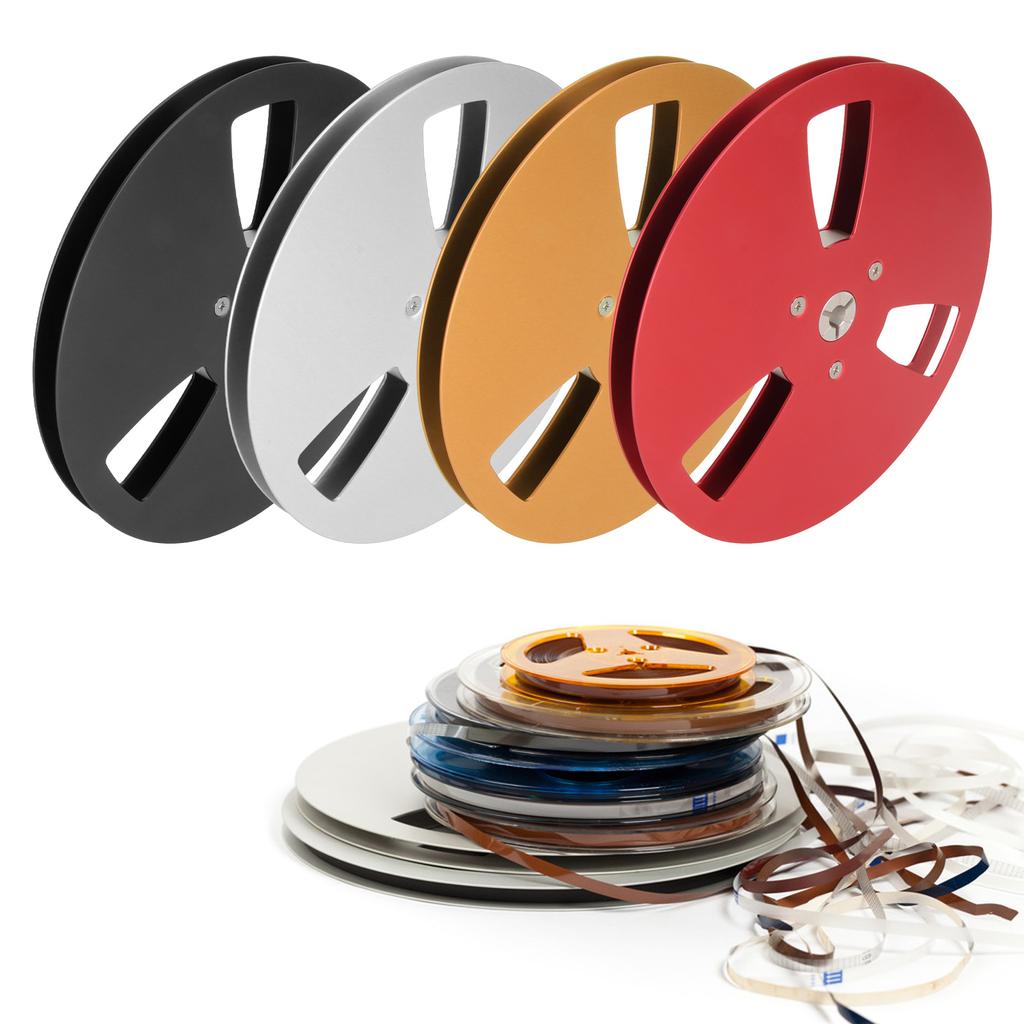 Metal Takeup Reel 1/4 7 Inch Empty Tape Reel 3 Holes Wind Resistance Holes Open Reel Sound Takeup Reel for Recording Nab