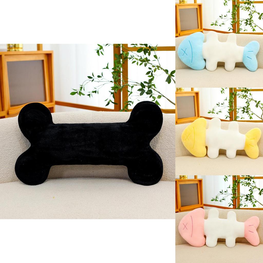 Plush Fish Bone Pillow With Soft Pp Cotton Filling For Kids And Adults