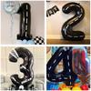 40 Inch Race Car Black Number 0-9 Birthday Party Balloons Boys 0th Birthday Party Race Car Theme Party Decorations Supplies