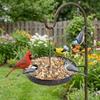 Large Capacity Hanging Bird Feeder Rustproof Bird Food Tray Creative Wild Bird Feeder  Courtyard