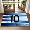 Crystal Velvet Square Rug Custom NameLionel Messi Pattern Non Slip Home Floor Decor Rug