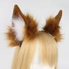 Tamamo no Mae-style, realistic and cute plush animal tail and ear costume for anime conventions, featuring fox ears and a fox tail headband