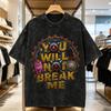 Du wirst mich nicht brechen Herren T-Shirt Gewaschen Dungeon Crawler Carl Vintage T-Shirts Kurzarm Rundhals T-Shirt Reine Baumwolle Kleidung